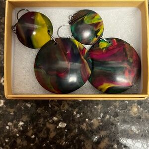 Hand painted earrings with flair
